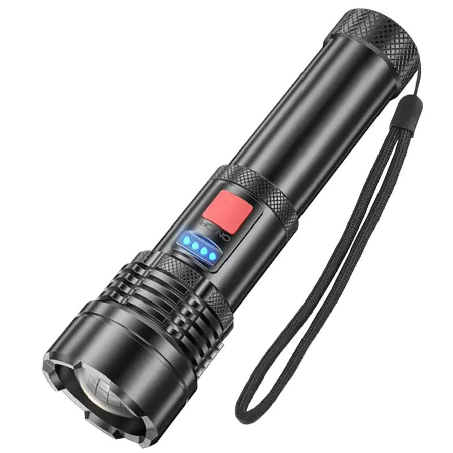 Alonefire USB wiederaufladbare Taschenlampe mit Hochleistungs-Zoom in Schwarz - Bild 6