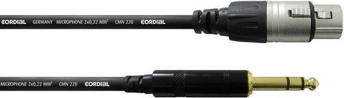 Cordial CFM 1,5 FV XLR Verbindungskabel mit 1x XLR-Buchse und 1x 6,35 mm Klinkenstecker in Schwarz, Länge: 1,50 m - Bild 1