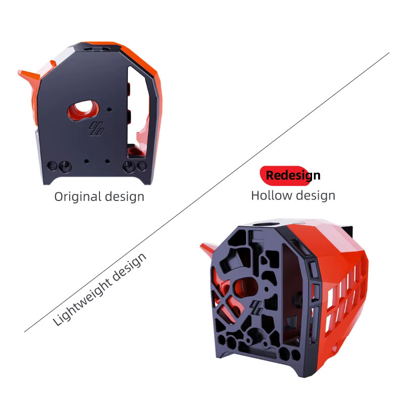 Mellow Hollow G2E Galileo 2-Extruderhalterung aus ABS-Kohlefaser in Schwarz für Voron - Bild 2