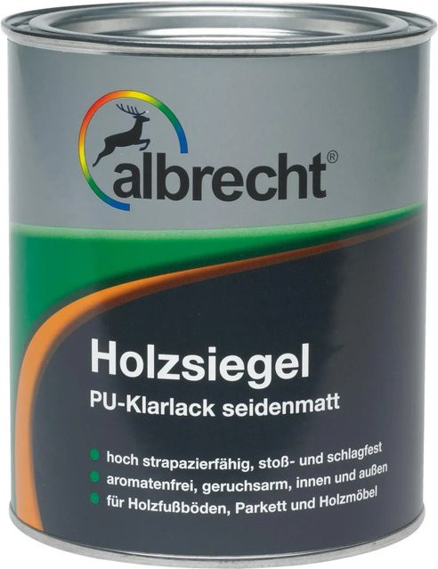 Albrecht Holzsiegel PU-Klarlack Transparent Seidenmatt 750 ml - Bild 1