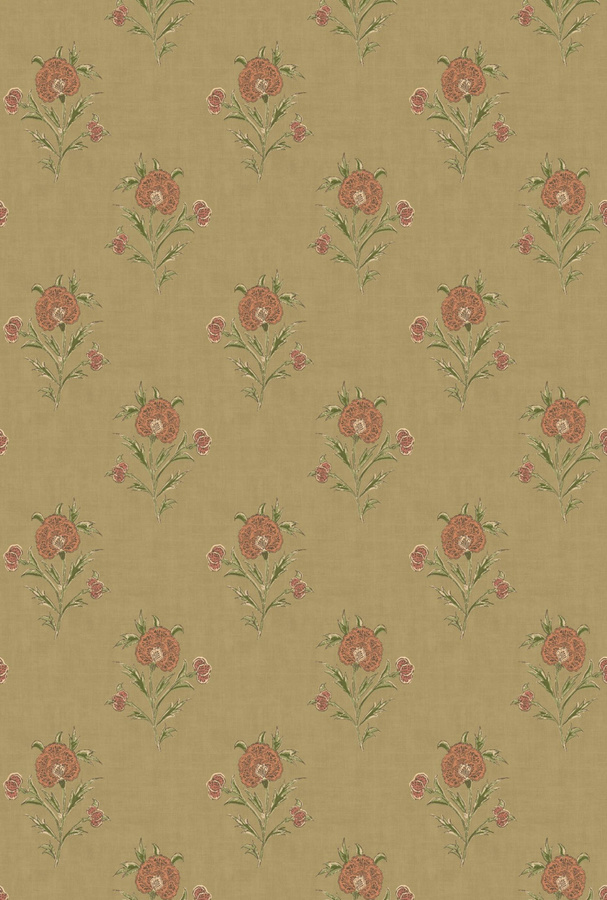 Mulberry Home Tapete Somerton Moss in Grün Multicolour mit botanischem Floral-Design aus Vlies - Bild 1
