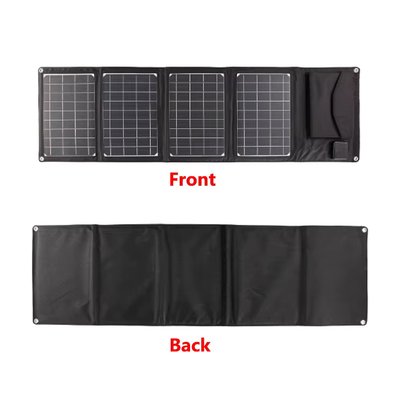Luxuglow Faltbares Solar Panel 100W Tragbares Solar Ladegerät mit USB-C für Outdoor und Camping in Schwarz - Bild 2