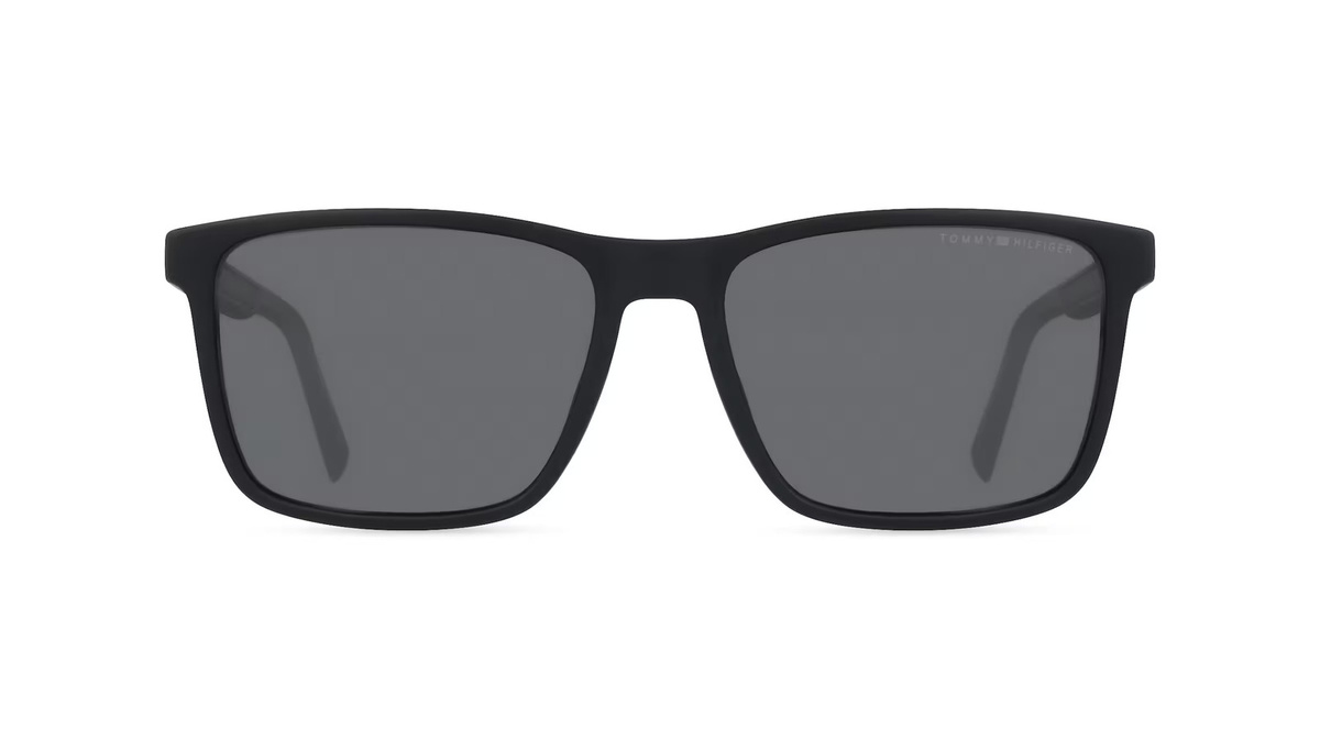 Tommy Hilfiger TH 2201/S Sonnenbrille Vollrand, Eckig, Kunststoff, Schwarz, Herren - Bild 1