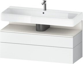 Duravit Waschtischunterschrank Qatego in Weiß, B/T/H: 119 x 47 x 59 cm - Bild 1
