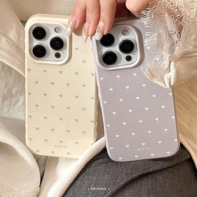 Stoßfeste Handyhülle mit Koreanischem Liebes-Herz-Design für Apple iPhone 17 16 15 14 13 12 11 Pro Max in Bonbonfarben - Bild 1