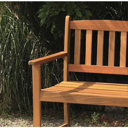 Acamp Gartenbank Woody 2-Sitzer aus Akazienholz und Teak in Braun, B/H/T: 110 x 86 x 56 cm - Bild 3
