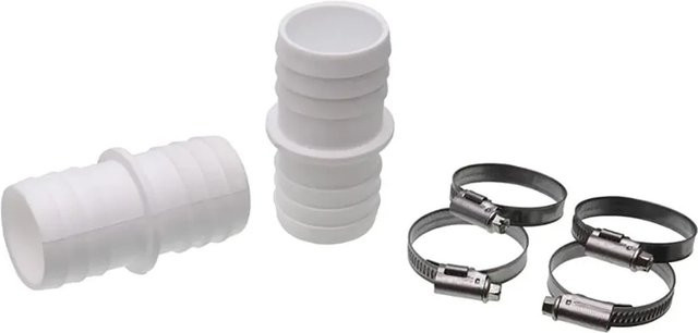Sunfun Schlauchverbinder Adapter Ø 38 mm, 2er Pack, Weiß - Bild 1