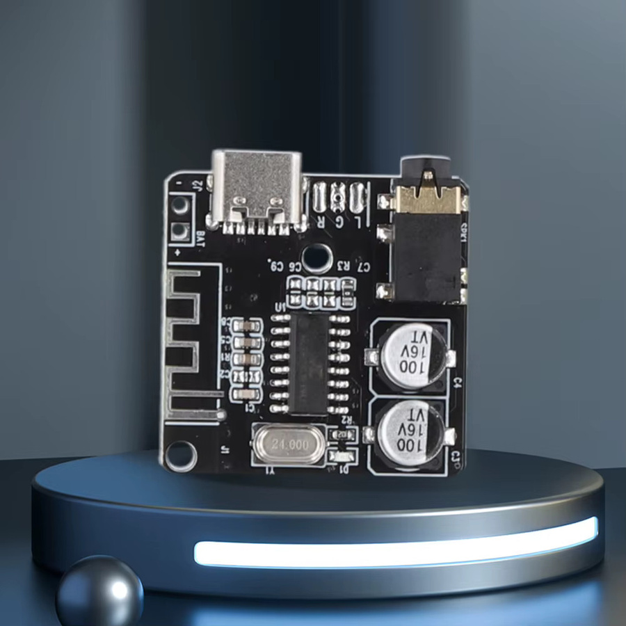 ALLOET Bluetooth 5.0 Audio-Empfängerplatine, MP3-Verlustfreier Decoder, kabelloses Stereo-Musikmodul in Schwarz - Bild 2