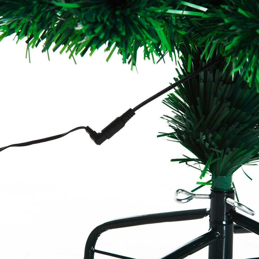 HOMCOM Weihnachtsbaum künstlich grün mit LED Lichtfaser Farbwechsler und Metallständer, Höhe: 120 cm - Bild 4