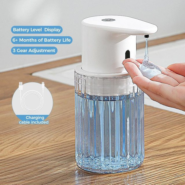 Xiaomi-1 Automatischer Flüssigseifenspender USB wiederaufladbar, berührungslos, 300ml, Grau - Bild 1