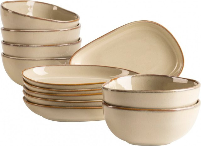 Mäser Snacking-Set Cordelia aus Steinzeug in Beige - Bild 1