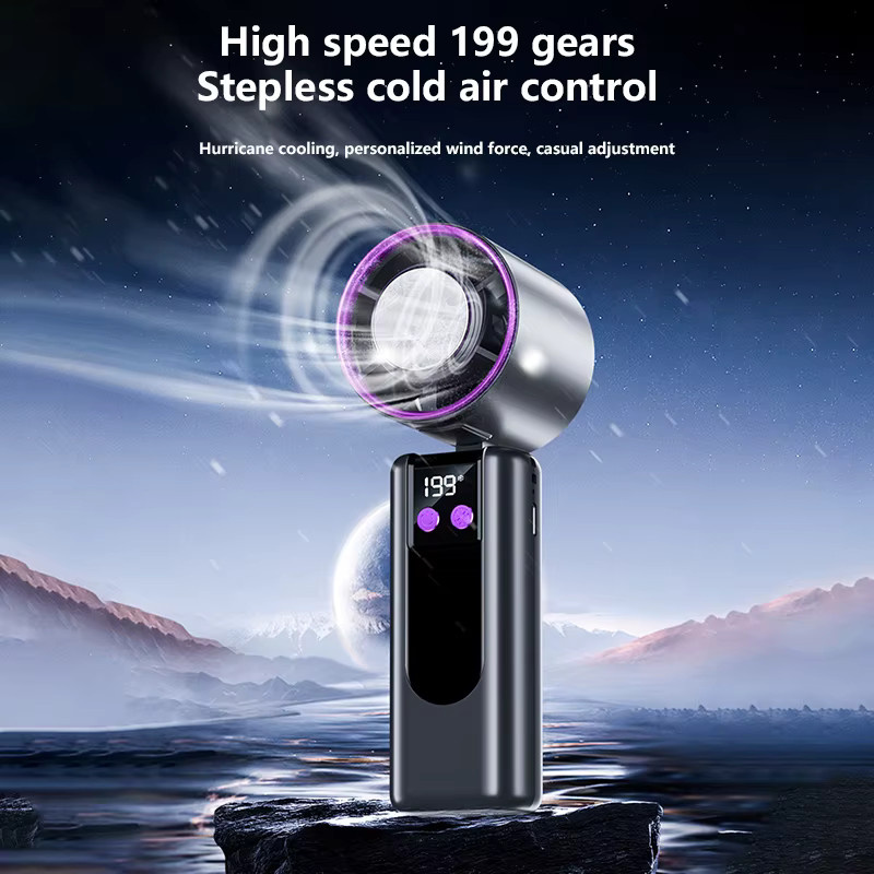 MIJIA Tragbarer Mini-Hochgeschwindigkeits-Kühlventilator mit 199 Gängen, Digitale Anzeige und USB-Aufladung - Bild 2