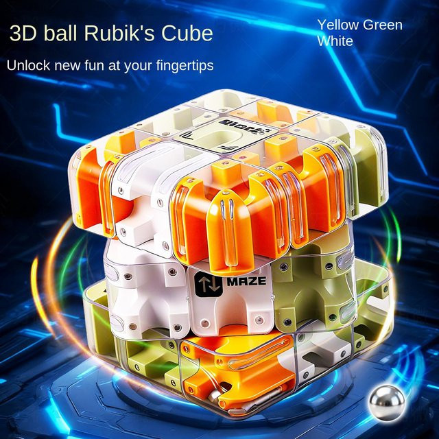 Yiran toy 3D Labyrinth Zauberwürfel Puzzle Transparent Bunt 3–6 Jahre - Bild 1