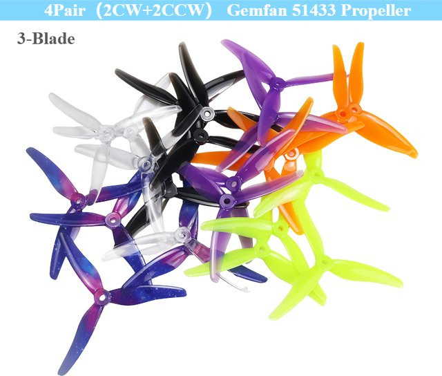 Gemfan 51433 Propeller, 4 Paar, 3-Blatt-Design, Zubehör - Bild 1