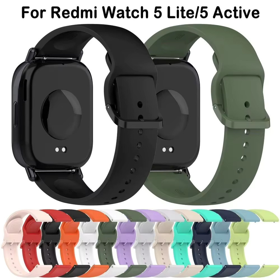 Xiaomi Uhrenarmband Silikon, Schwarz, Redmi Watch 5 Lite, Redmi Watch 5 Active - Bild 2