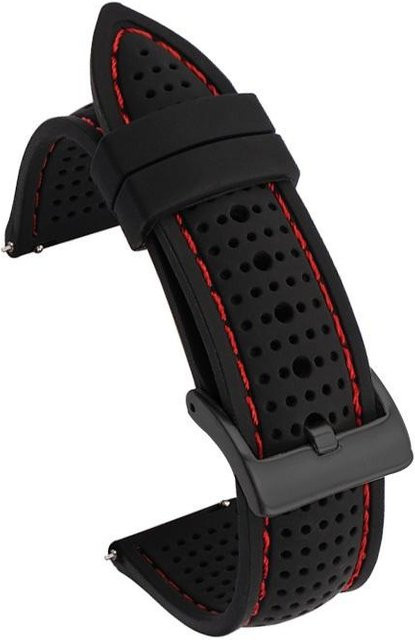 AOOW Uhrenarmband Silikon, Schwarz, Herren - Bild 1