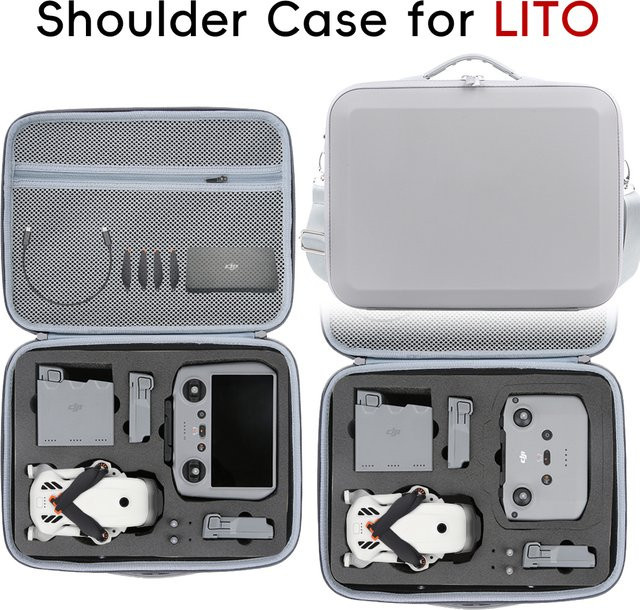Wasserdichte EVA-Schutzhülle für DJI Lito X1 1 Drohne, tragbare Aufbewahrungsbox in Grau - Bild 1