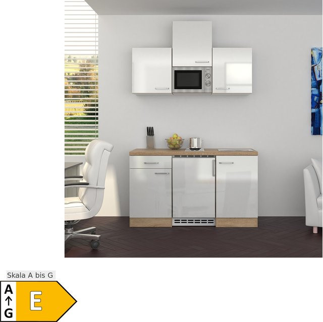Küchenzeile Flex-Well Valero G-150-1001-031 mit Schranktüren und Schubladen, Breite: 150 cm, Höhe: 82 cm, Tiefe: 57 cm - Bild 1
