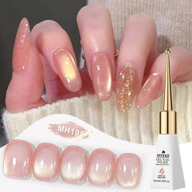 Pink Story Cat Magnetic Gel Nagellack, Nude Pink Gold Light, 10 ml - Bild 1