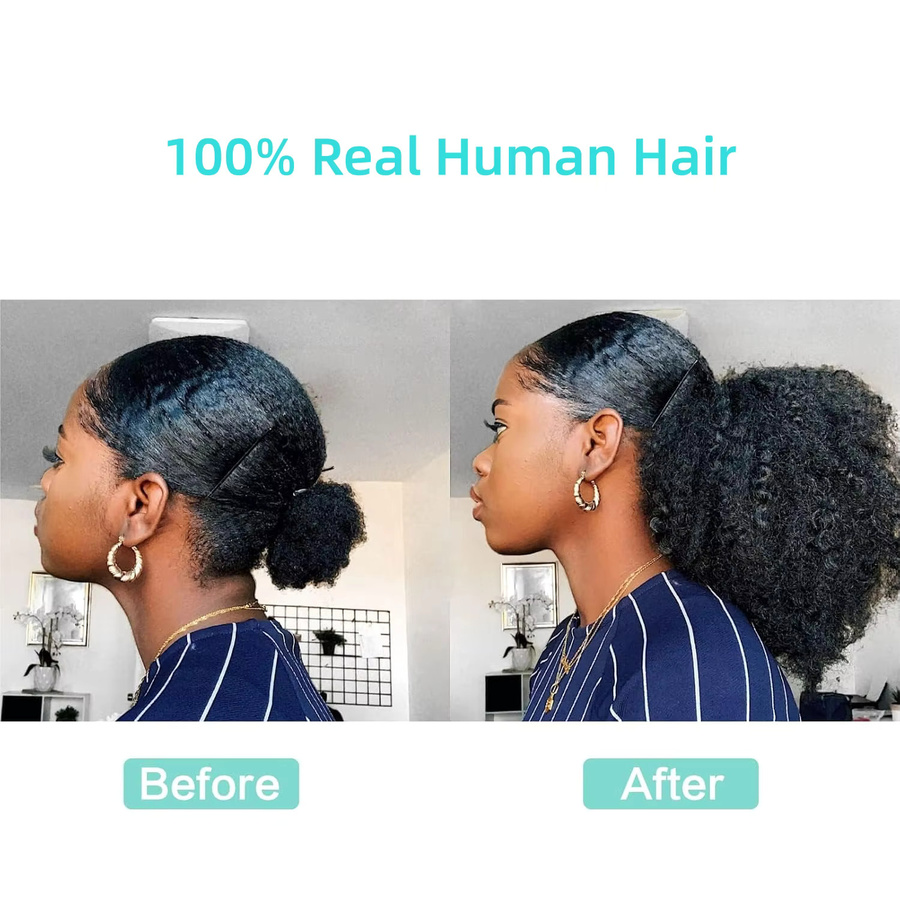Anemone Afro Kinky Curly Pferdeschwanz, 20 Zoll, Damen, Lockiges Haar - Bild 5
