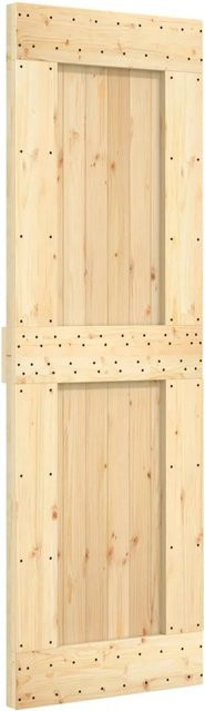 vidaXL Schiebetür NARVIK in Natur und Schwarz, B: 70 cm, H: 210 cm - Bild 1
