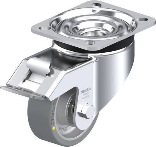 Blickle Lenkrolle LK-ALTH 80K-FI-AS mit Feststeller in Grau und Silber, Rad-Durchmesser: 80 mm, Tragfähigkeit: 200 kg - Bild 1