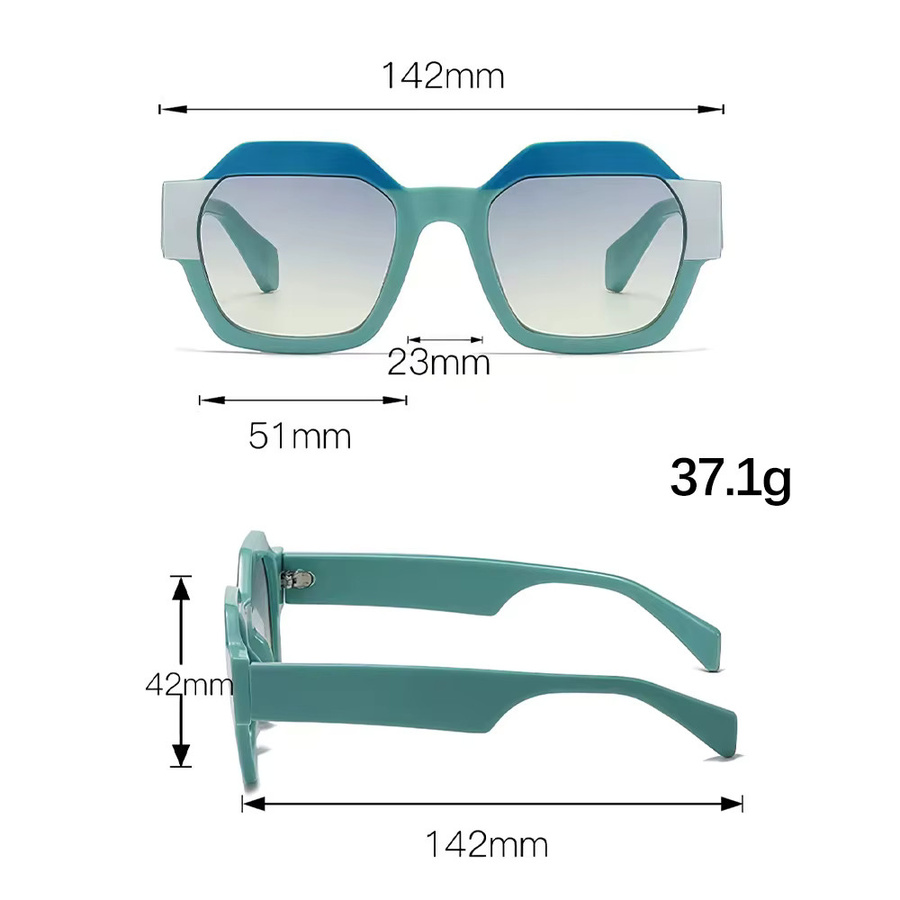 YuYing Sonnenbrille Cat-Eye, Vollrand, Kunststoff, Damen - Bild 2