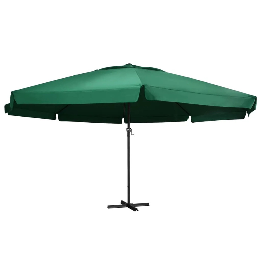 furnicato Sonnenschirm mit Aluminium-Mast in Grün mit 600 cm Durchmesser - Bild 2