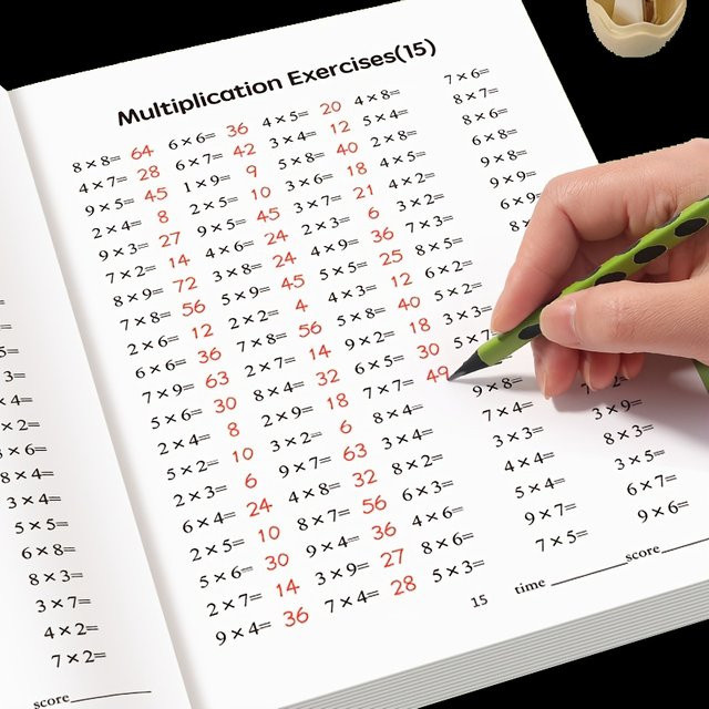 Yligoode Englisches Übungsheft für Kinder zur Multiplikation und Division (9x9), 48 Seiten Arithmetik-Lernbuch - Bild 1