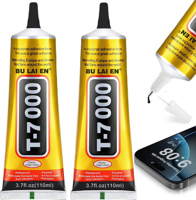 LOOLIFL T-7000 Klebstoff Schwarz, halbflüssiger Kleber für Elektronik, Handy-Bildschirm-Ersatz, Glas, Metall und Kunsthandwerk - Bild 1