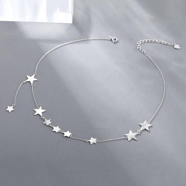YIRAN Jewelry Halskette, 925 Silber, Sterne Charm Anhänger, Damen - Bild 1