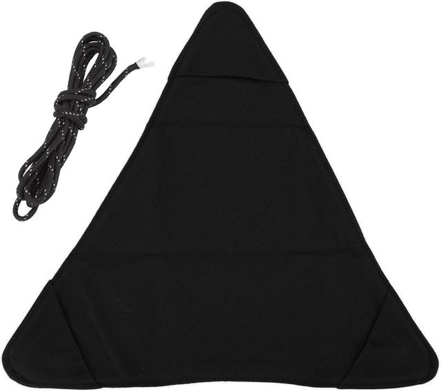 mfySpace Faltbarer Dreieck Hocker aus Canvas Segeltuch in Schwarz für Outdoor und Camping - Bild 1