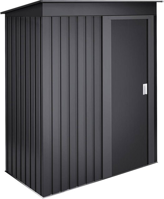 HOGGAR Gerätehaus Hede Metall in Anthrazit B/H/T: 162 x 181 x 86 cm - Bild 1