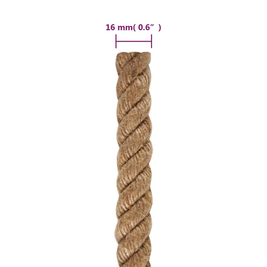 Vidaxl Juteschnur in Braun, Länge: 100 m, Durchmesser: 1,6 cm - Bild 3