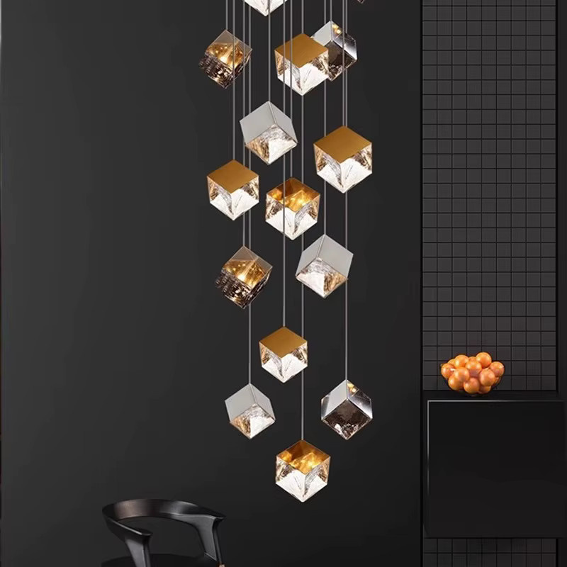 Yushe Moderne LED-Pendelleuchte in Ringform aus Glas und Messing in Gold/Messing für Wohnzimmer und Esszimmer - Bild 3
