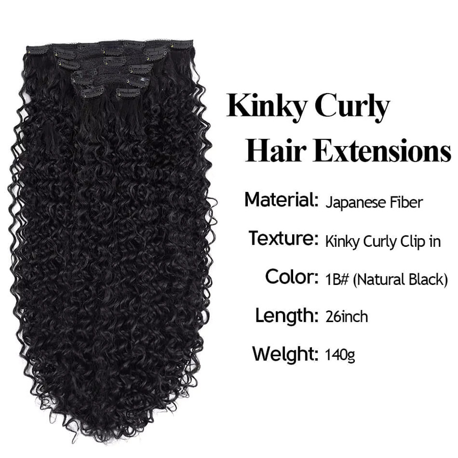 Alana beauty Clip-in-Haarverlängerung, synthetisch, lockig, 26 Zoll, 7 Teile/Satz - Bild 2