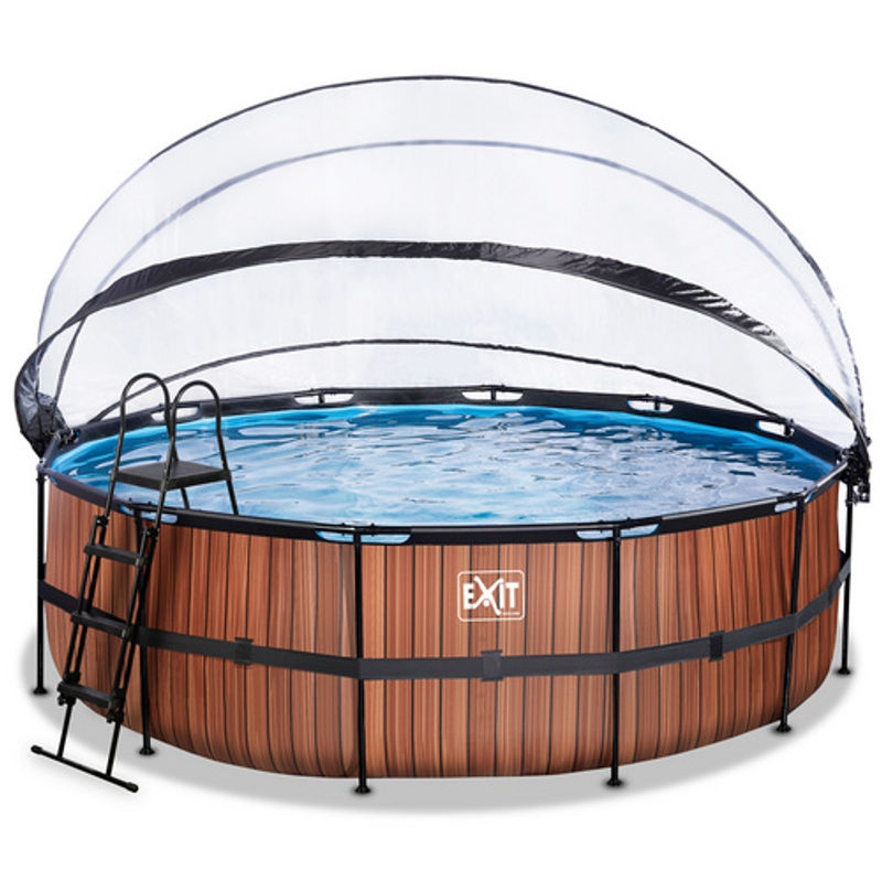 EXIT Toys Pool in Braun und Blau aus Kunststoff und Stahl, Durchmesser: 450 cm, Höhe: 122 cm - Bild 2