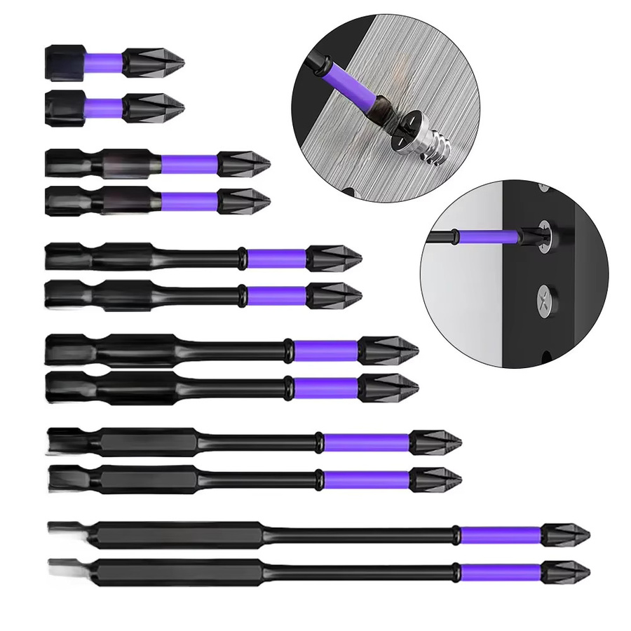 DAZZLEEX 2er Set Magnetische PH2 Kreuzschlitz Bits 25-150mm Anti-Slip und Schlagfest für Metall und Holzbearbeitung - Bild 6