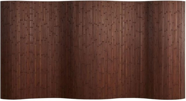 Homestyle4u Paravent Raumteiler aus Bambus in Dunkelbraun, Höhe: 145 cm, Breite: 250 cm - Bild 1