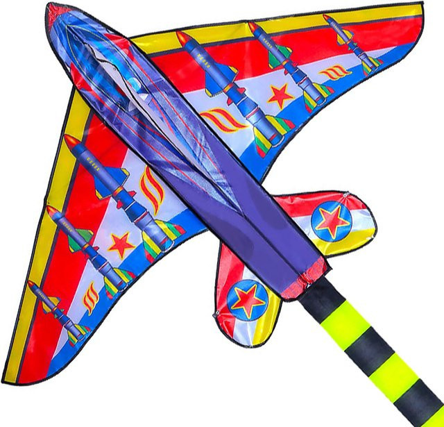 TOMTOP JMS Flugzeugdrachen, Einleiner-Drachen mit Schwanz, Bunt / Mehrfarbig - Bild 1