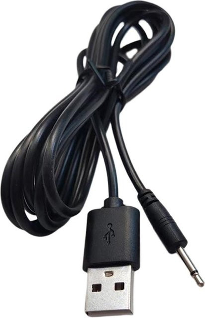 Cighthas USB-zu-Audio-DC-2,5-mm-Ladekabel für wiederaufladbare Vibratoren in Schwarz - Bild 1