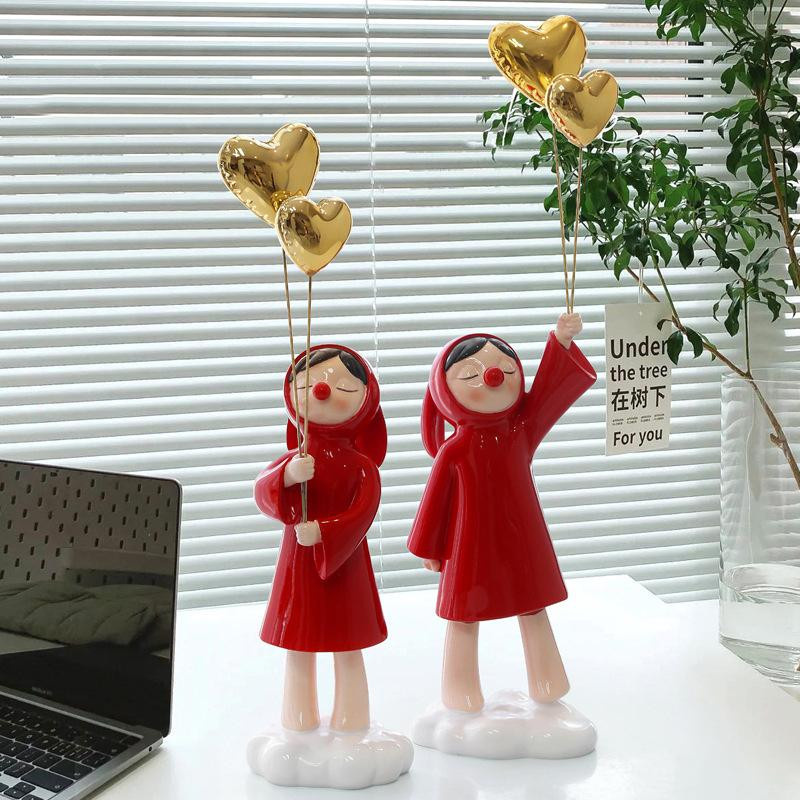 Kreative Ballonmädchen Tischdekoration für Wohnzimmer und Büro, Höhe: 41,0 cm - Bild 1