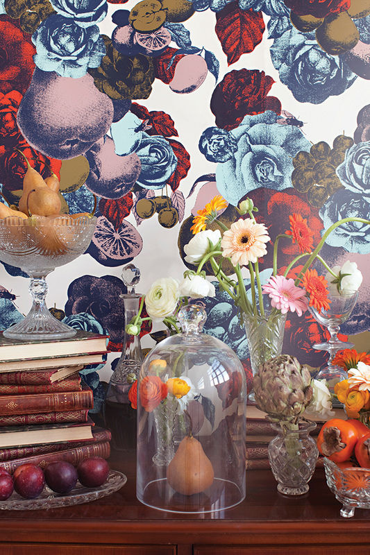 Studio Lisa Bengtsson Tapete Boudoir 0126 Multicolour mit floralem Vintage-Design und botanischem Muster aus Vlies - Bild 2