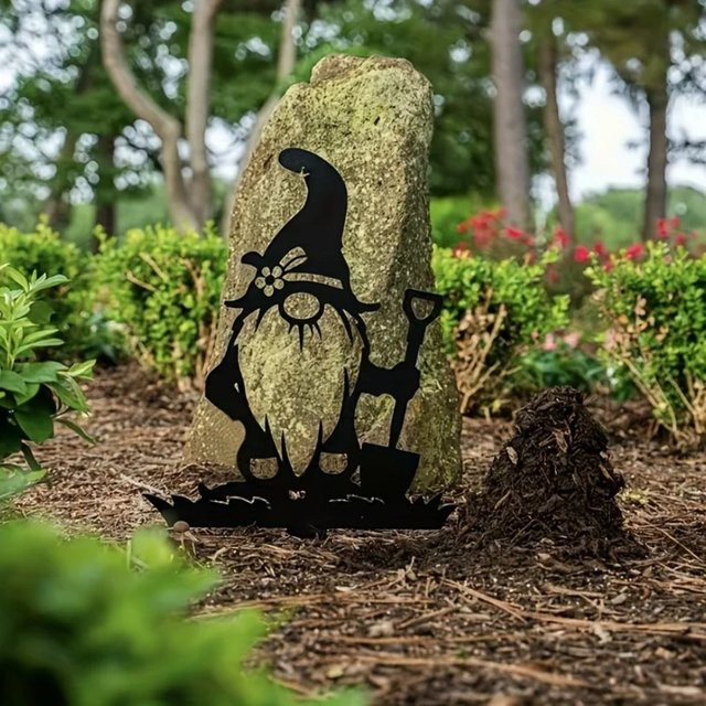 Metall Gartenstecker Santa Silhouette als Weihnachtsdekoration für den Außenbereich - Bild 1
