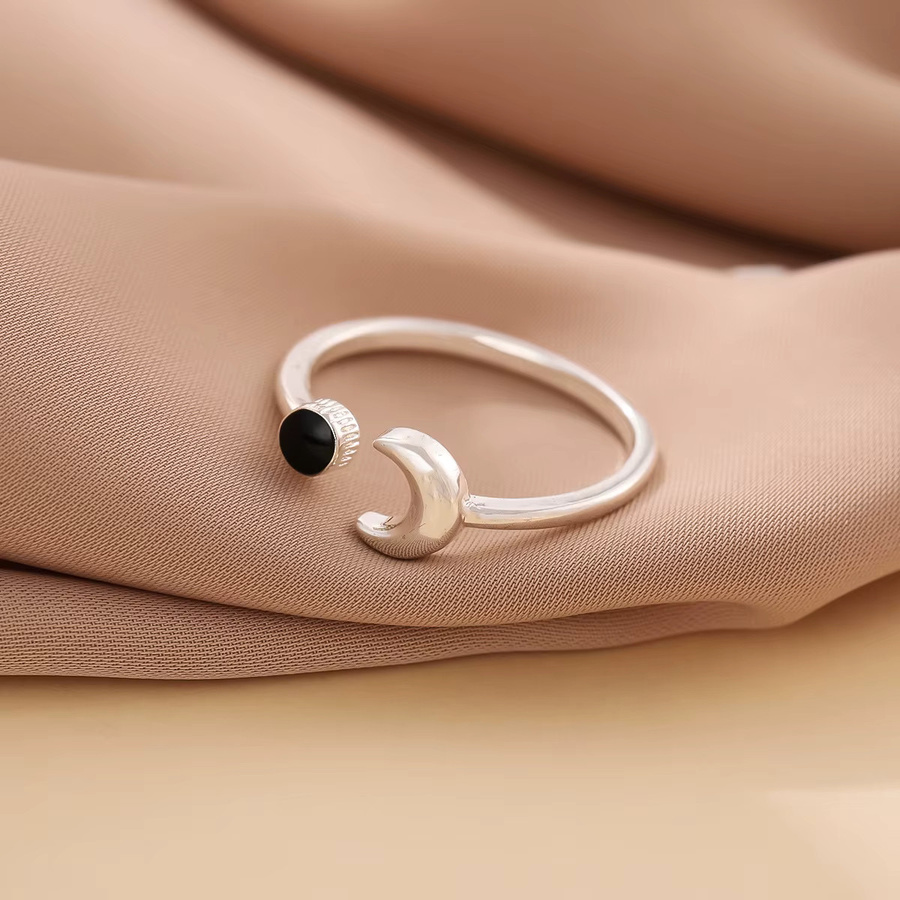 GaGa-Duck Ring, 925 Silber, Schwarz, Mond, Damen - Bild 2