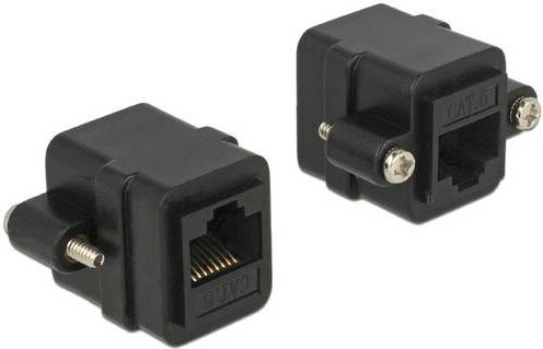 Delock RJ45 Netzwerk Adapter Ethernet LAN Converter Schwarz (1x RJ45-Buchse - 1x RJ45-Buchse) - Bild 1