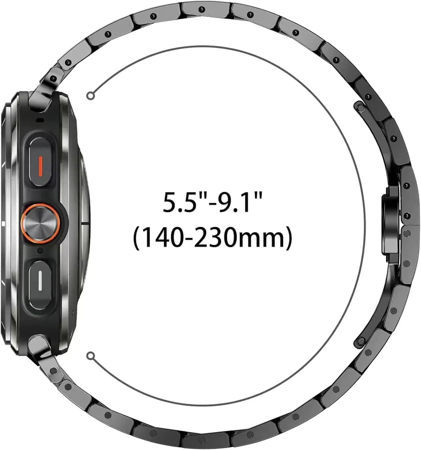 OAKCHARM Uhrenarmband Titan, Edelstahl, Unisex, Samsung Galaxy Watch 7 Ultra 47 mm - Bild 5