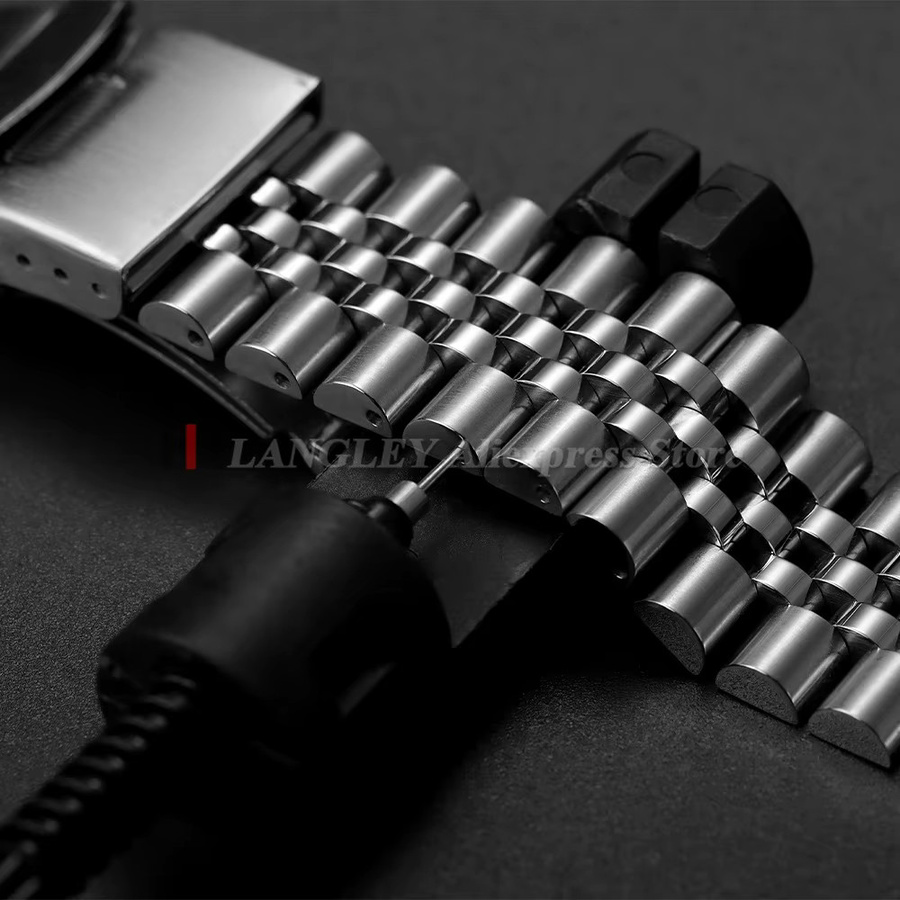 langley Uhrenarmband Edelstahl, Silber, Unisex - Bild 4
