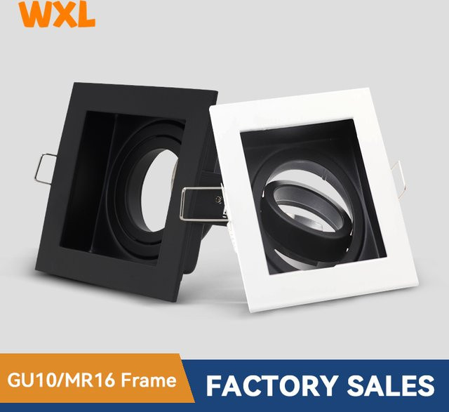 L-MANG LED-Downlight in Weiß für GU10-Leuchtmittel inklusive Montagerahmen und Reflektor zur Deckeneinbau-Beleuchtung im Innenbereich - Bild 1
