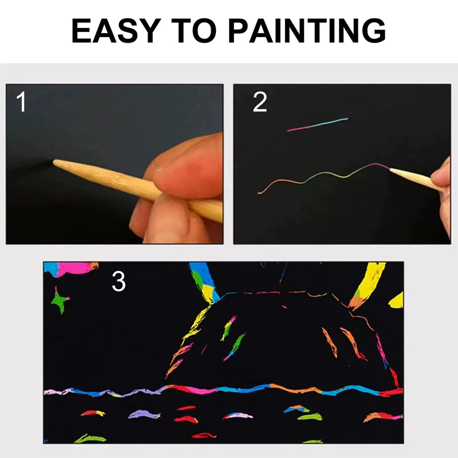 Regenbogen-Bastelset, 4-teiliges Set, mit Holzstift, ab 5 Jahre - Bild 6